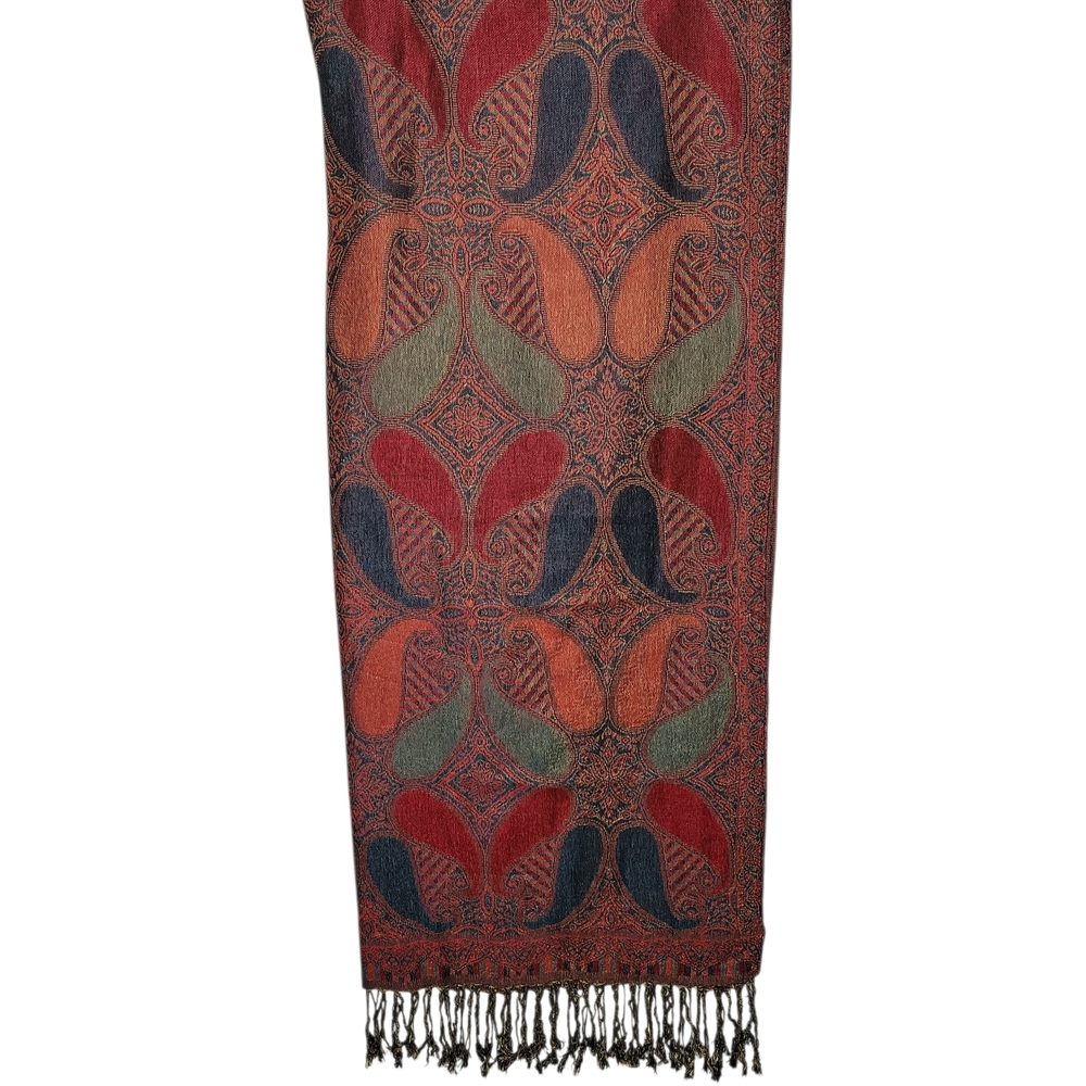 Colorful Paisley Patterned Scarf